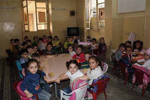 Bild Aleppo und Schulkinder