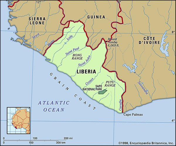 Karte Liberia